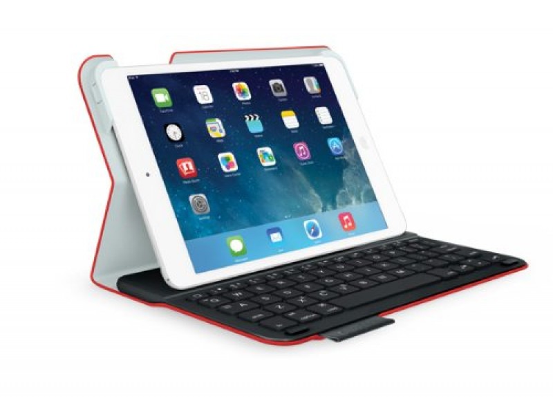 Teclado Aleman Logitech Ultrathin Keyboard Folio for iPad mini y mini 2 RED SYNTH DEU