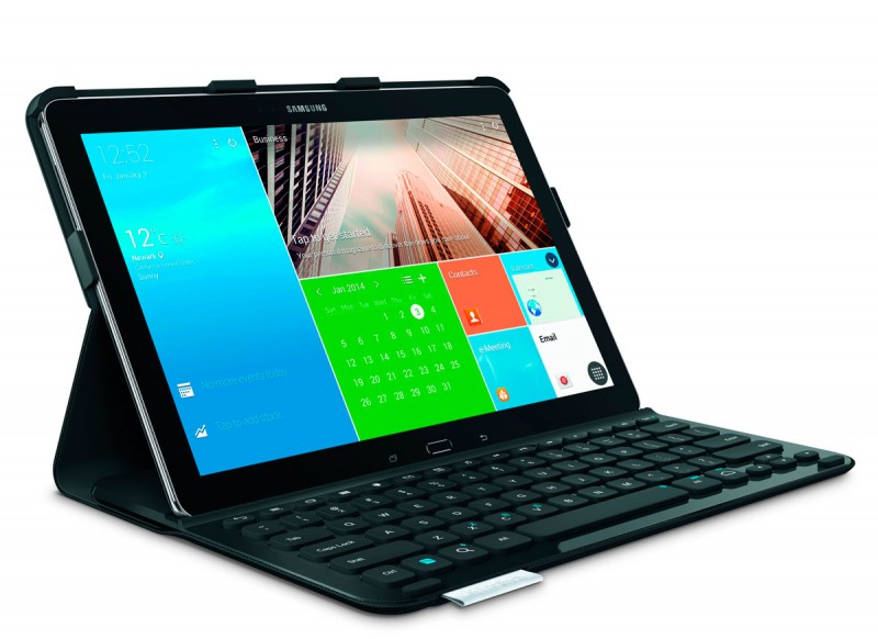 Teclado Frances Logitech PRO Protective case with full-size keyboard Samsung Galaxy NotePRO 12.2