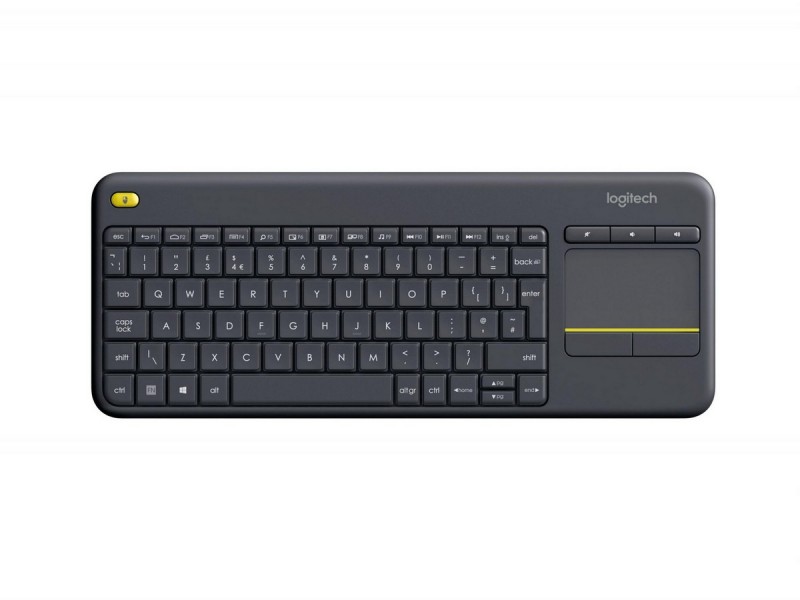 Teclado Ingles UK Logitech Wireless Touch Keyboard K400 Plus DARK UK INTNL