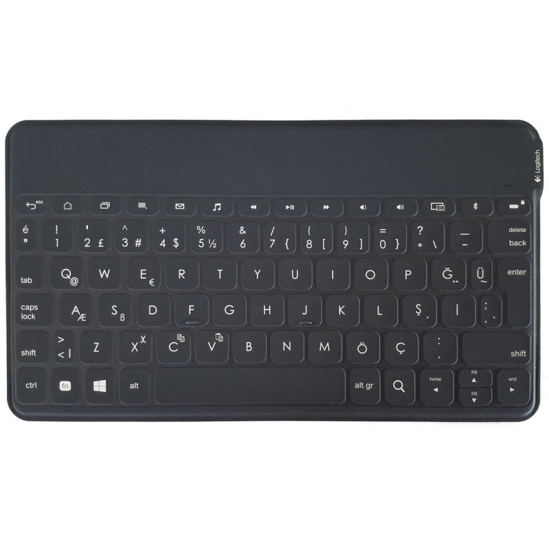 Teclado Turco Logitech Keys To Go Ultra Portable Keyboard for Android & Windows BLACK TUR BT INTNL