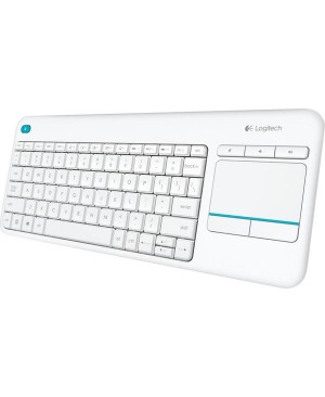 Teclado Español Logitech Wireless TOUCH Keyboard K400 Plus ESP blanco