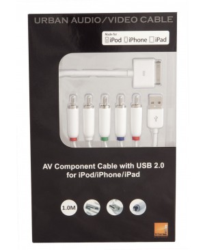 Av component cable con USB 2.0 para IPOD/ IPHONE / IPAD