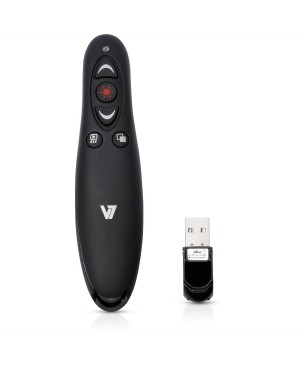 V7 WP1000-24G-19EB - Presentador inalámbrico USB 2.4 GHz