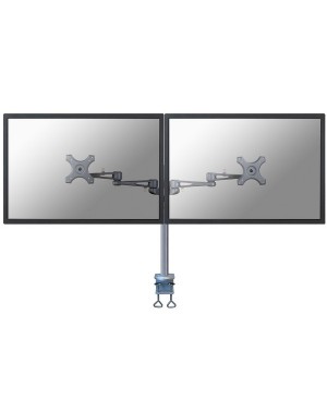 NewStar Brazo ajustable para 2 pantallas LCD plata tamaño de pantalla: 10-27IN montaje MESA