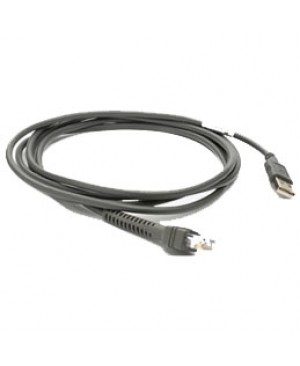 Cable Usb para lector de cod de barras gris 2m Connector on First End: 1 x 4-pin Type A USB symbol