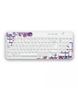 Teclado Aleman Logitech Wireless Keyboard K360 WHITE PAISLEY WHITE DEU CENTRAL