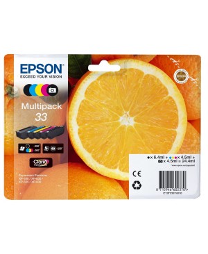 Epson C13T33374010 - Cartucho de tóner adecuado para XP530, multi-pack (negro, amarillo, magenta, 